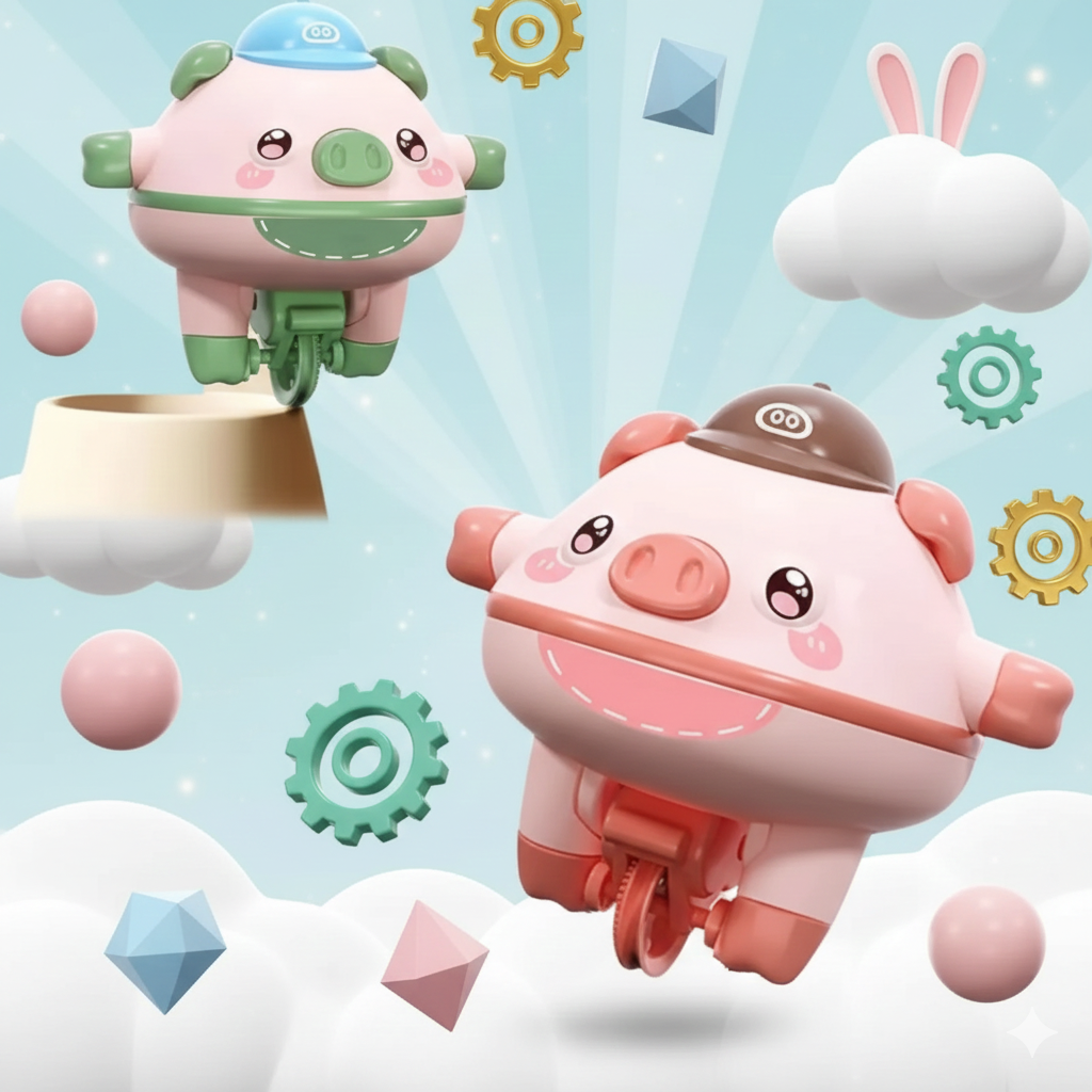 Balancing jumbo piglet