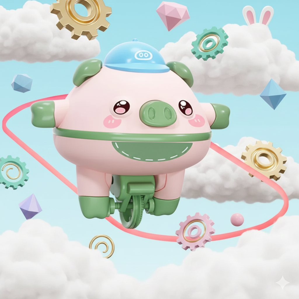 Balancing jumbo piglet