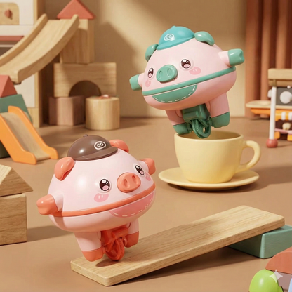 Balancing jumbo piglet