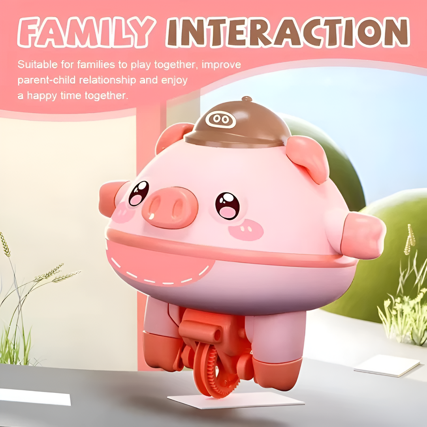 Balancing jumbo piglet