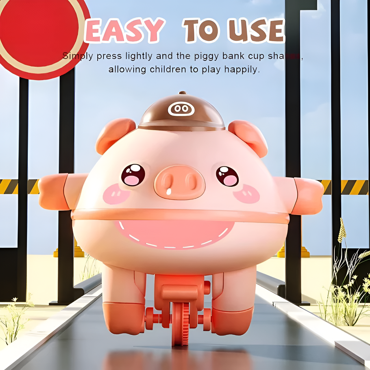 Balancing jumbo piglet